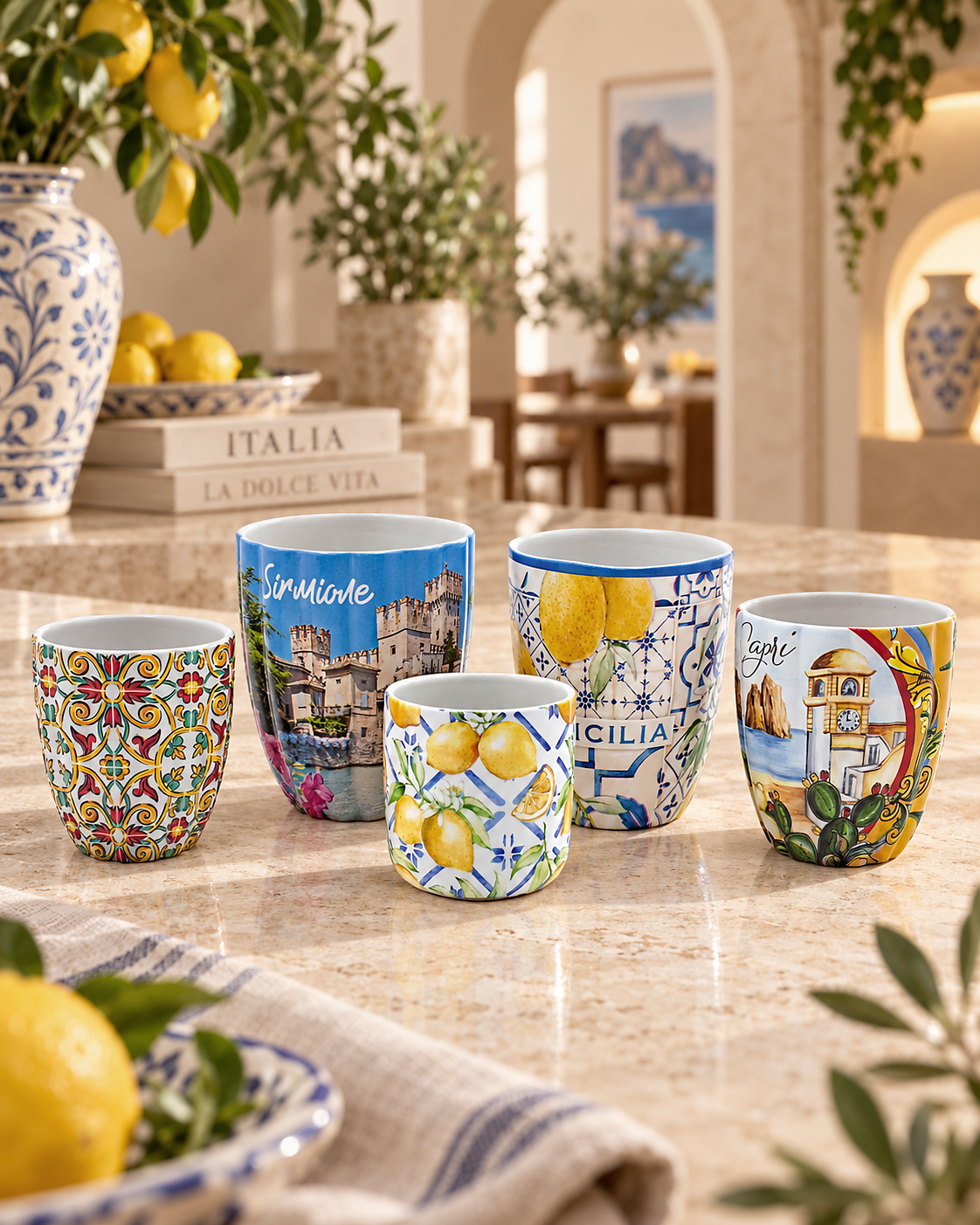 Tazze e Bicchieri “Petalo” in Ceramica: L’Arte della Stampa UV a 360° con Rilievo Tridimensionale
